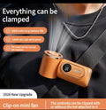 Portable Handheld Fan with Clip Umbrella Holder Function - Compact Personal Cooling Fan for On-the-Go Relief Silicone anti-slip