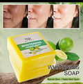 WK JALY Whitening Lemon Soap, Natural Glow, Fade Dark Spots, Moisturized, With Glutathione, Shea Butter Oil, For Face