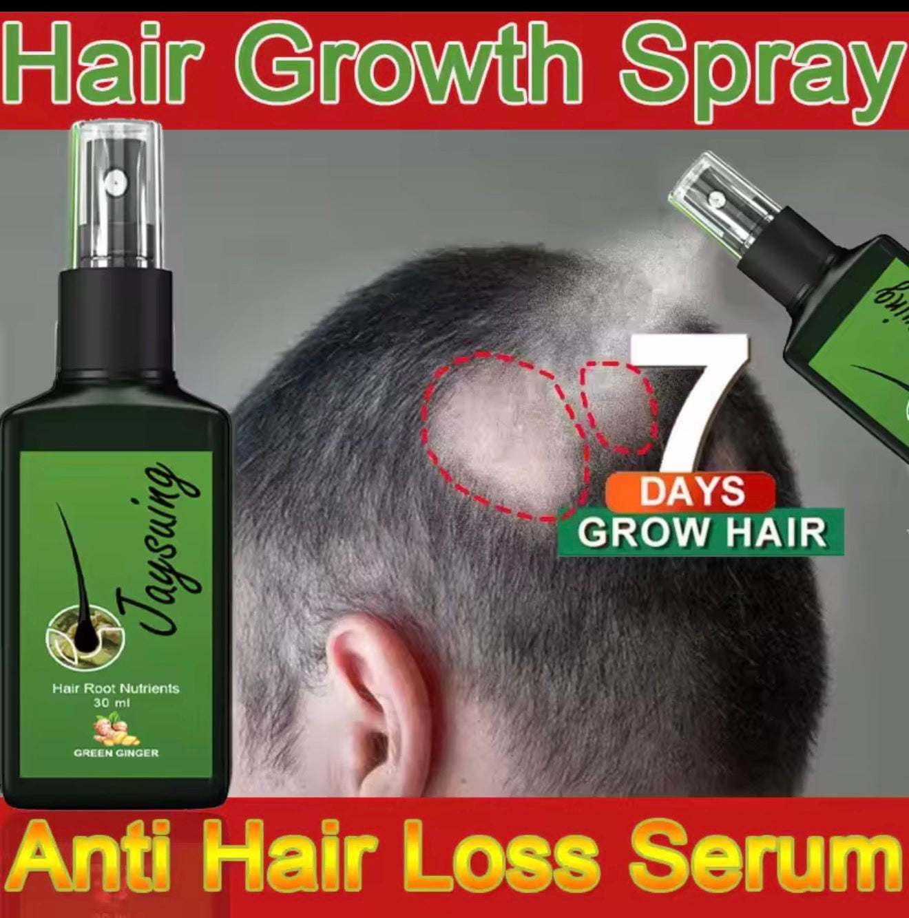 Fast Hair Growth Serum Spray Anti Hair Loss Prevent Baldness Scalp Treatment Repair Roots Beauty Health Hair Care For Men Women