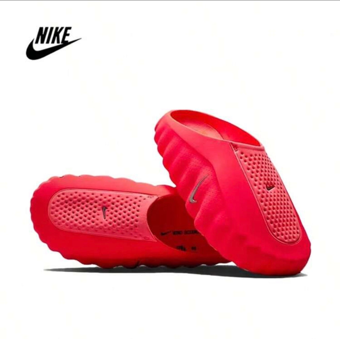 Nike Mind 001 Hyper Crimson Slip-On Mules | Perforated Knit Foam Cushioning Everyday Casual Slides