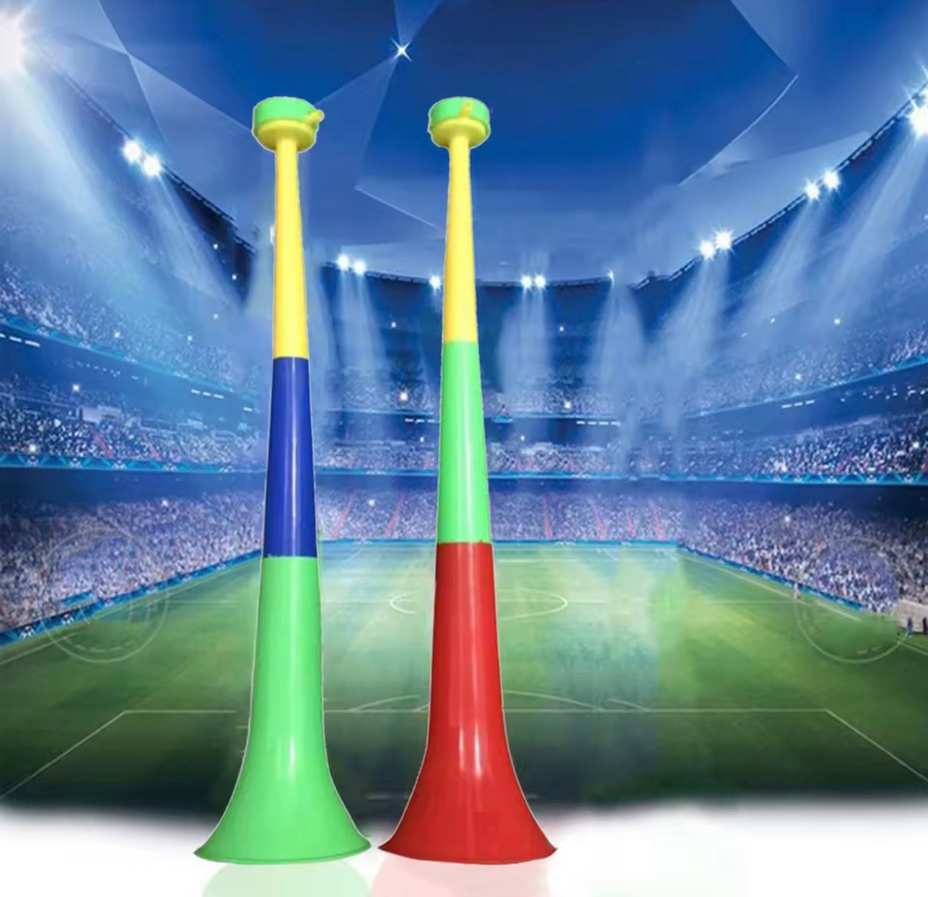 60cm Football Match Support Horn Removable Three Section Large Telescopic Horn Vuvuzela Fan Horn Cheerleading Horn Kid Toy