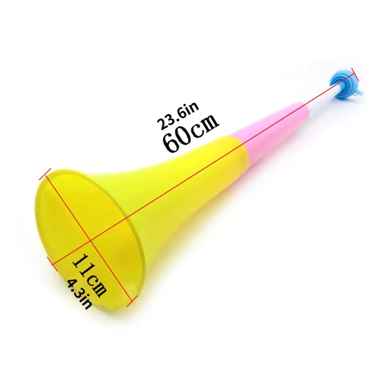 60cm Football Match Support Horn Removable Three Section Large Telescopic Horn Vuvuzela Fan Horn Cheerleading Horn Kid Toy